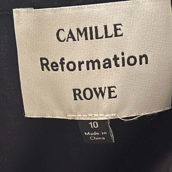 Reformation x Camille Rowe Jodie Shirt in Black, Size 10 - Picture 9 of 9